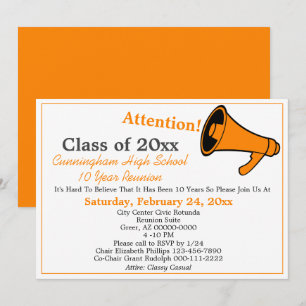 Invitación Reunión de Clase de Escuela Secundaria Minimalista