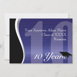 Invitación Reunión de clase de Personalizable de 10 años