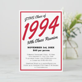 Invitación Reunión de clase de secundaria simple de personali