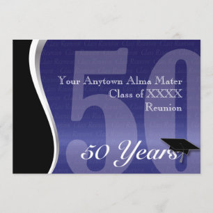 Invitación Reunión de clase Personalizable 50 años