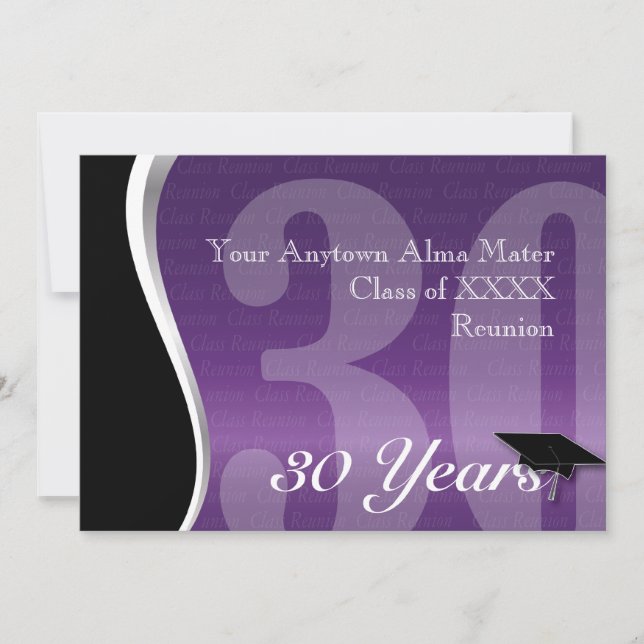 Invitación Reunión de clase Personalizable 50 años (Anverso)