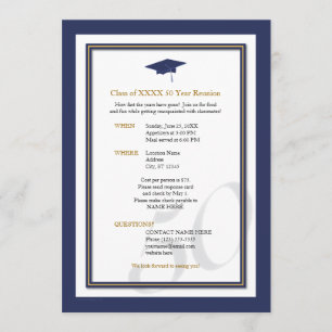 Invitación Reunión de clase Personalizable 50 años
