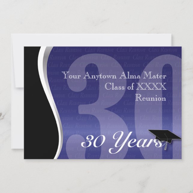 Invitación Reunión de clase Personalizable 50 años (Anverso)