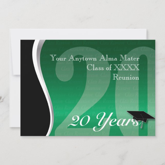 Invitación Reunión de clase Personalizable de 40 años (Anverso)