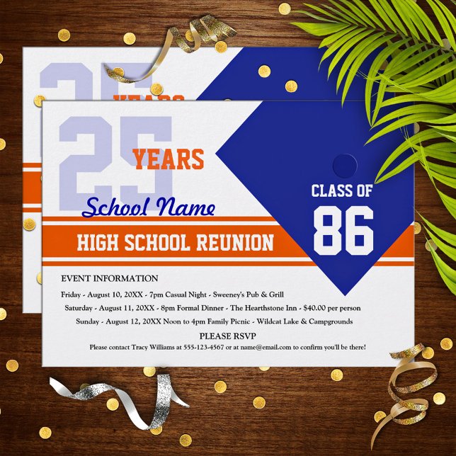 Invitación Reunión de clase secundaria de personalizable (Subido por el creador)