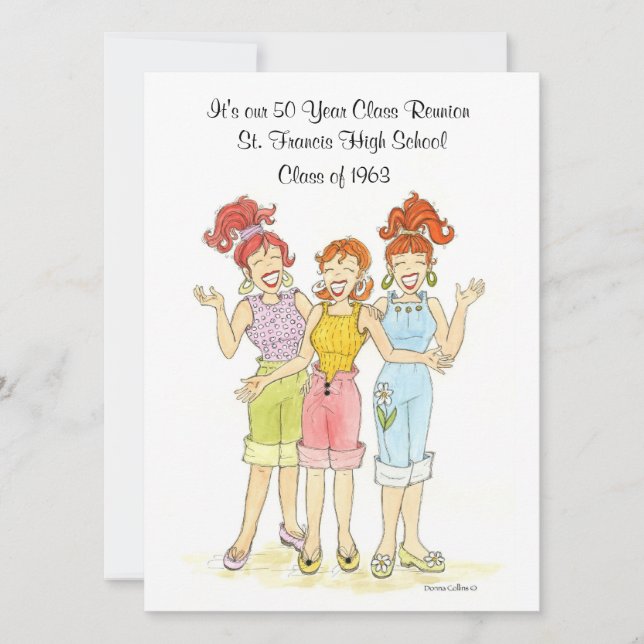 Invitación Reunión de clases de 50 años (Anverso)