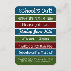 Invitación Reunión de clases de verano fuera de la escuela