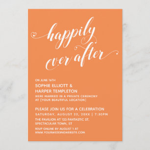 Invitación Reunión de Corazones de Crema de Naranja Felices p