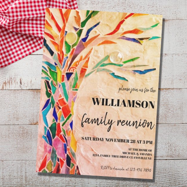 Invitación Reunión de familia de árboles de familia rusa (Subido por el creador)