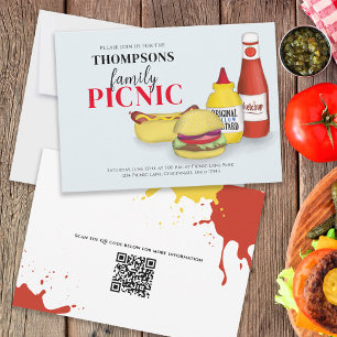 Invitación Reunión de familia de picnic de verano de Barbeque