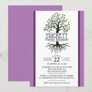 Invitación Reunión de familia del árbol de familia de la