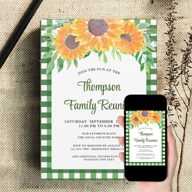 Invitación Reunión de familia floral (Subido por el creador)