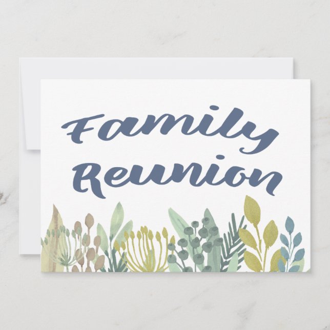 Invitación Reunión de familia floral que recolecta (Anverso)