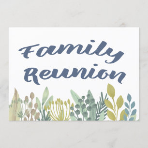 Invitación Reunión de familia floral que recolecta