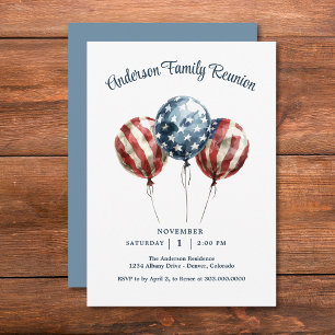 Invitación Reunión de familia patriótica elegante