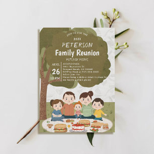 Invitación Reunión de familia primavera verano otoño otoño pi