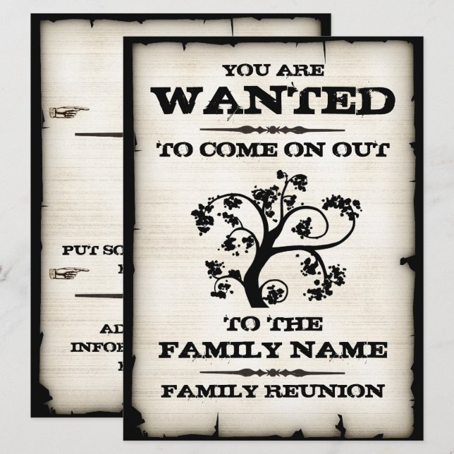 Invitación Reunión de familia querida (Anverso / Reverso)