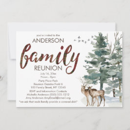 Invitación Reunión de familia rústica del árbol del país