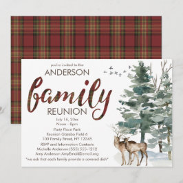 Invitación Reunión de familia rústica del árbol del país