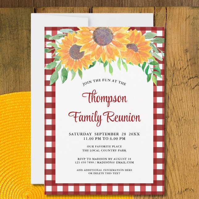 Invitación Reunión de familia Sunflower (Subido por el creador)