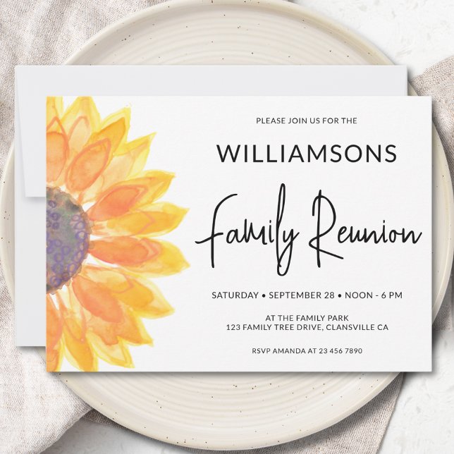 Invitación Reunión de familia Sunflower (Subido por el creador)