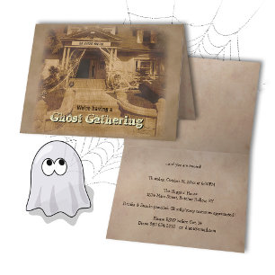 Invitación Reunión de Fantasmas en Casa Embrujada (personaliz