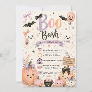 Invitación Reunión de Halloween Bash de Boo Adorable