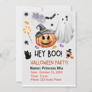 Invitación Reunión de Halloween con golosinas y trucos