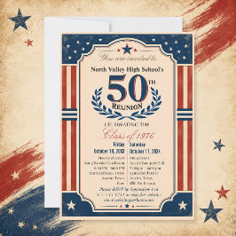 Invitación Reunión de la 50ª Promoción Escolar Americana Rojo