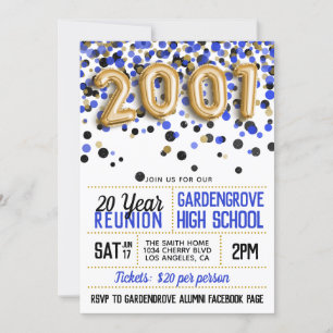 Invitación Reunión de la Escuela Secundaria de 2001