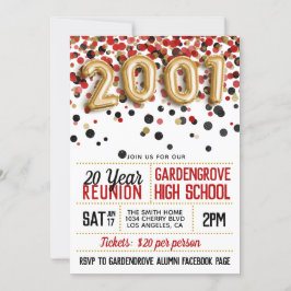 Invitación Reunión de la Escuela Secundaria de 2001