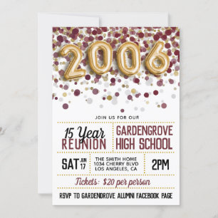 Invitación Reunión de la Escuela Secundaria de 2006