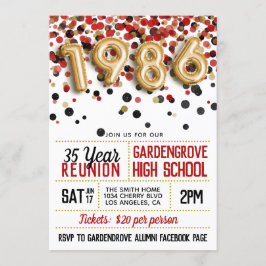 Invitación Reunión de la Escuela Superior de 1986