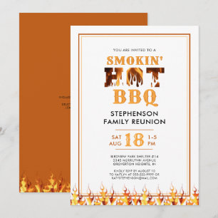 Invitación Reunión de la familia de fumadores BBQ