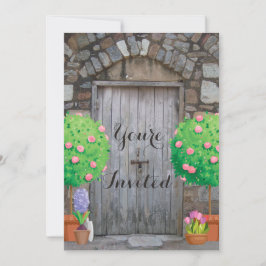 Invitación Reunión de la familia de la puerta de la vieja mad