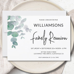 Invitación Reunión de la familia Eucalyptus