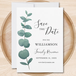 Invitación Reunión de la familia Eucalyptus salva la fecha