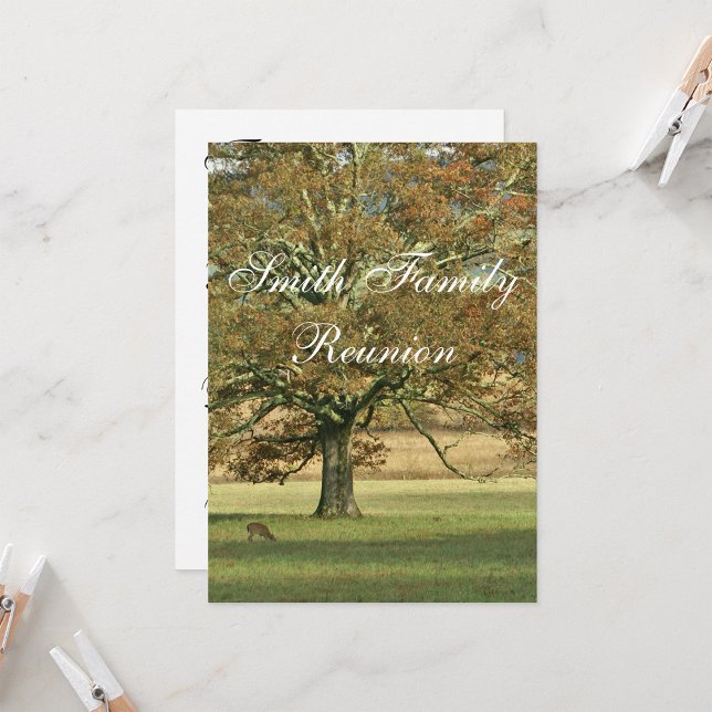 Invitación Reunión de la familia Otumn Oak Tree (Subido por el creador)