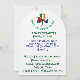Invitación Reunión de la familia Shamrock filipina irlandesa