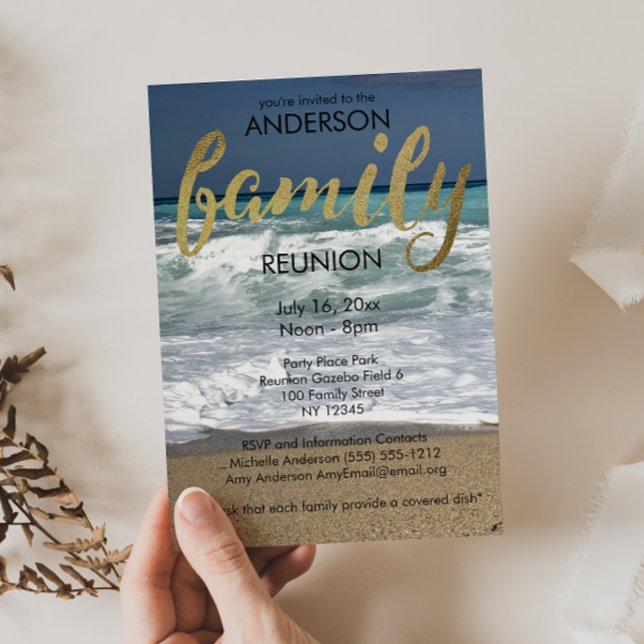 Invitación Reunión de la Familia Tropical Beach (Subido por el creador)