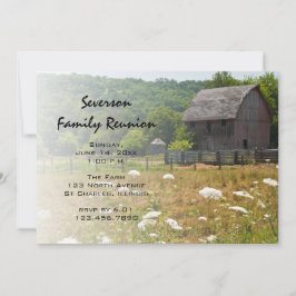 Invitación Reunión de la familia Weathered Wooden Barn Ranch