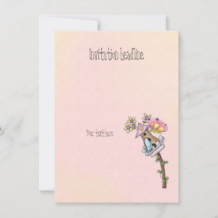 Invitación Reunión de mariposas y pájaros en el pajar