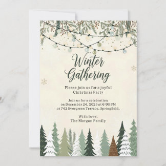 Invitación Reunión de Navidad en Invierno