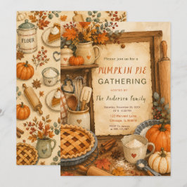 Invitación Reunión de pastel de calabaza