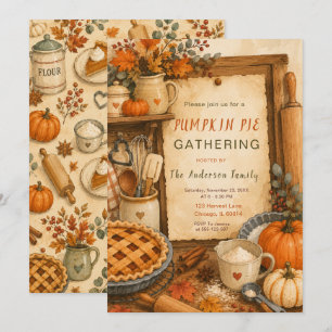 Invitación Reunión de pastel de calabaza