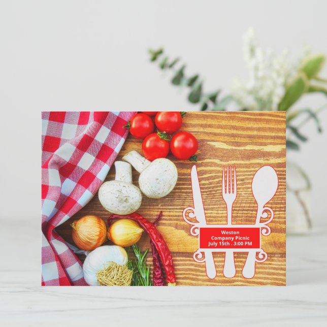 Invitación Reunión de picnic de la empresa (Anverso de pie)