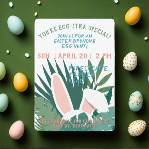 Invitación Reunión de primavera Bunny Ears