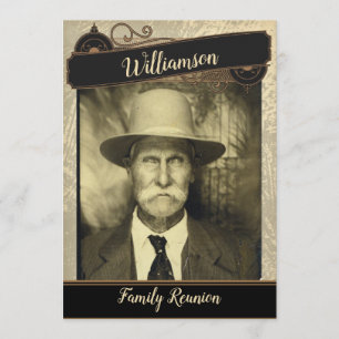 Invitación Reunión de Reunión de la Familia de fotos de época