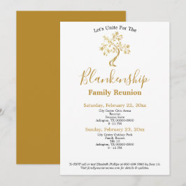 Invitación Reunión de Reunión Familiar de Dos Días de Árbol D