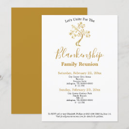 Invitación Reunión de Reunión Familiar de Dos Días de Árbol D